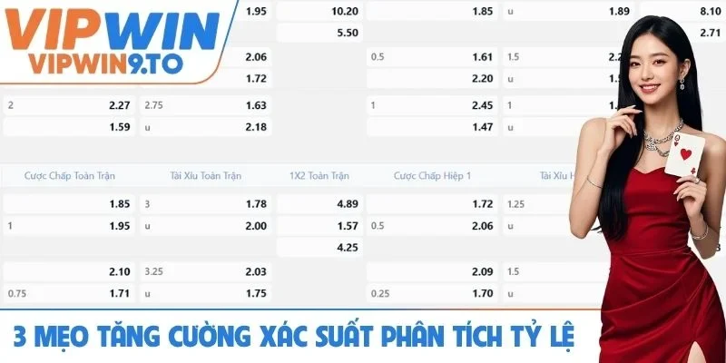 3 mẹo tăng cường xác suất phân tích tỷ lệ biến động kèo