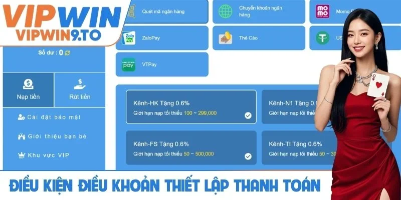 Điều kiện điều khoản thiết lập quy tắc thanh toán